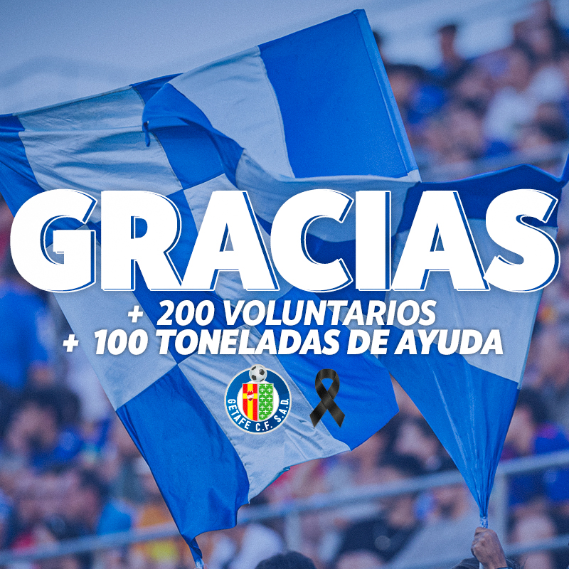 ✅ Más de 𝟏𝟎𝟎 𝐭𝐨𝐧𝐞𝐥𝐚𝐝𝐚𝐬 de recogida solidaria.
✅ Más de 𝟐𝟎𝟎 𝐯𝐨𝐥𝐮𝐧𝐭𝐚𝐫𝐢𝐨𝐬, entre trabajadores del club, jugadores y personas de la localidad.
✅ Apoyo y participación de nuestros patrocinadores. 

💙 𝑬𝑺𝑻𝑶 𝑬𝑺 𝑮𝑬𝑻𝑨𝑭𝑬 💙