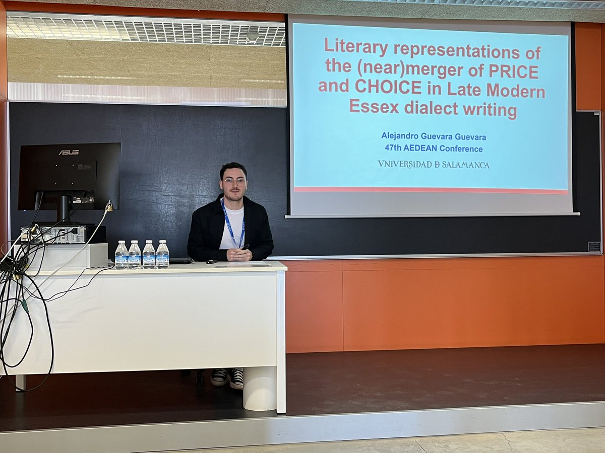DINGResearch's tweet photo. Alejandro Guevara examines "Literary representations of the (near)merger of PRICE and CHOICE in Late Modern Essex dialect writing" https://t.co/XTDcCB7sno