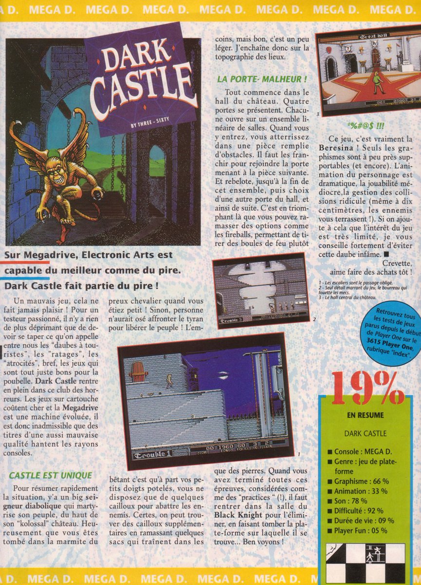 AllmightoFranky's tweet photo. On termine pour aujourd'hui avec 3 tests #GameBoy,j'ai nommé,#ChaseHq,#PaperBoy et #Boxxle!Et sur #Megadrive ce jeu dégueulasse,#DarkCastle,le JDG se souvient!!!! A demain pour la suite du mag!! 5/5 https://t.co/k15XjoBvuq
