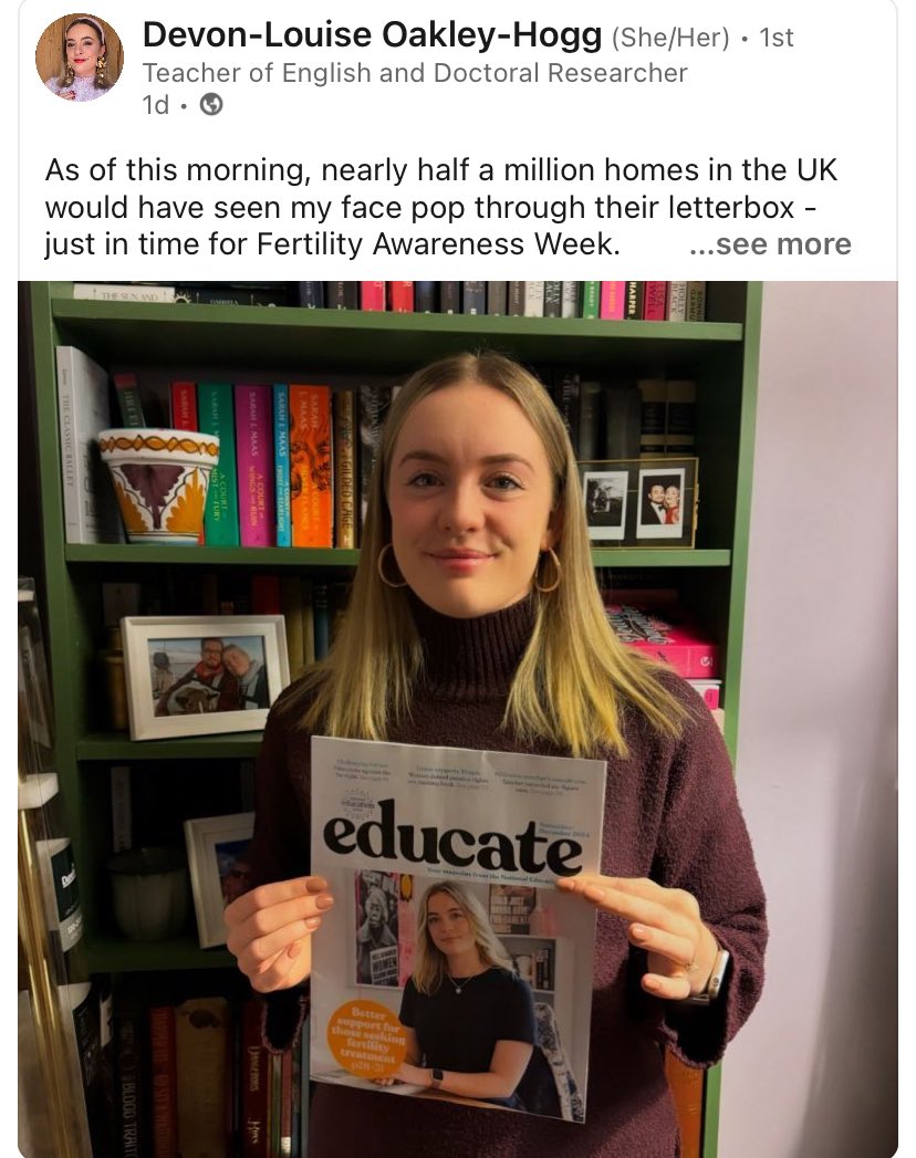 Caroline Biddle (@fert_teaching) on Twitter photo This #FertilityAwarenessWeek, as we raise awareness on #FertilityInMind let’s advocate for better support in schools. No teacher should have to choose between career and well-being. 
bit.ly/DevonNEU This #FertilityAwarenessWeek, as we raise awareness on #FertilityInMind let’s advocate for better support in schools. No teacher should have to choose between career and well-being. 
bit.ly/DevonNEU