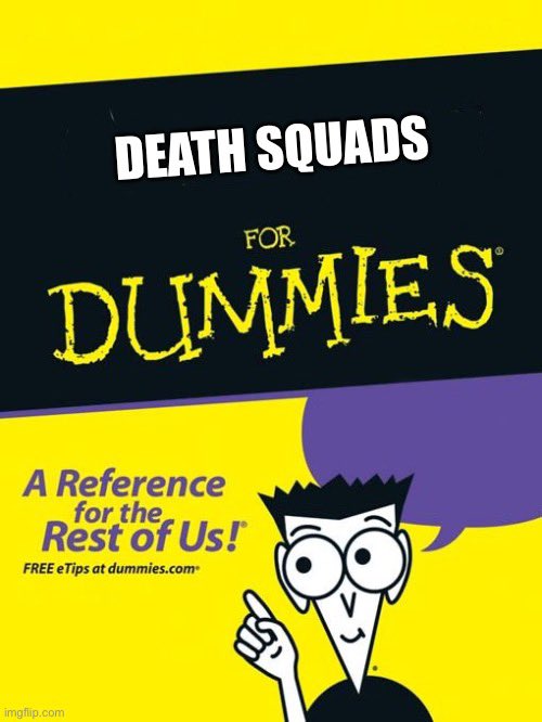 PeronEsCaca's tweet photo. @GordoDan_ Estoy leyendo “Death Squads for Dummies”, y entregué la seña para una Lifan Foison negra para empezar a levantar zurdos aleatoriamente. https://t.co/AiMzi4LyDm