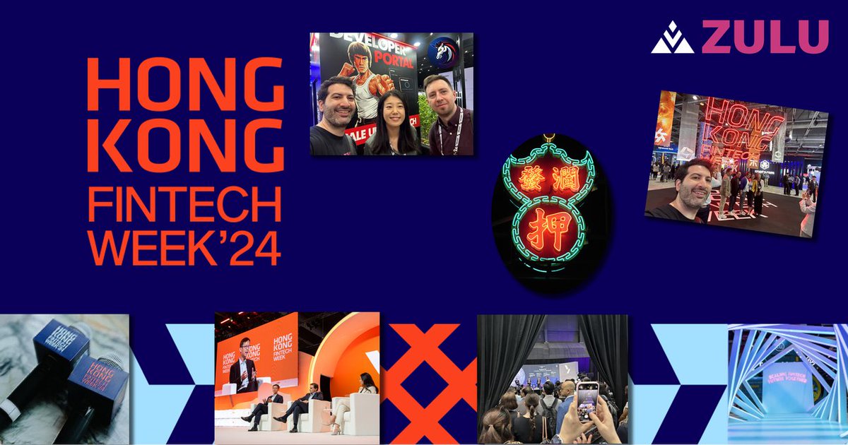 zulu_network's tweet photo. Curious about the future of blockchain for AI, digital payments, and more? โซ ๐ค
Our very own @luke_vx attended the amazing #HongKongFintechWeek to drop some knowledge on y'all! Check out this fresh new blog post covering some key highlights and insights focusing on blockchain and AI's pivotal roles ๐ โ๏ธ
Don't miss it ๐ https://t.co/vBdfVLJZOJ