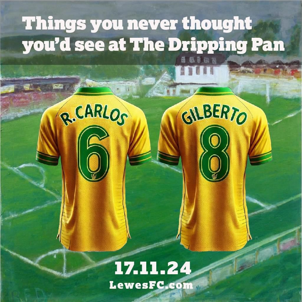 Roberto Carlos and Gilberto Silva have both won a World Cup but when they look back on their illustrious careers I think their highlight will probably be playing at The Dripping Pan in Lewes to raise money for <a href="/theCALMzone/">CALM</a>. And you can be there, too.

🎟️ lewesfc.com/news/roberto-c…