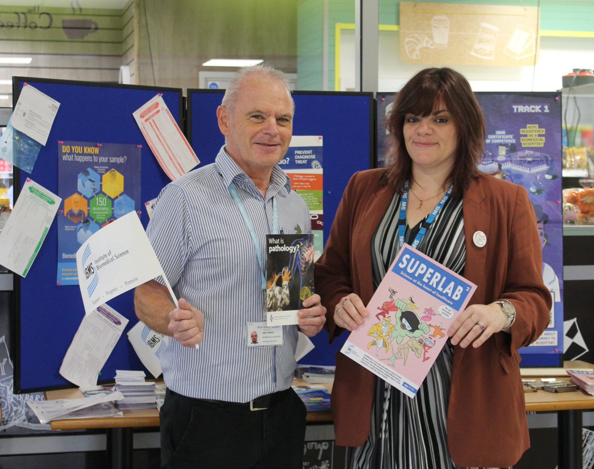 We’re celebrating the work of our pathology team &amp; their important contribution to healthcare, during National Pathology Week. 95 per cent of clinical pathways are underpinned by pathology. Come along to our County Hospital reception stand , until 2pm today <a href="/RCPath/">RC of Pathologists</a>