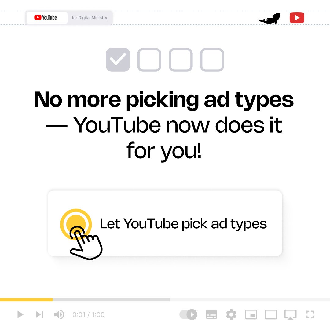 DeepVisionUA's tweet image. 🚨 YouTube Ad Changes Creators Should Know! 🚨
YouTube will automatically choose which ads play before and after your videos. Skippable or non-skippable ads are selected for you, and overlay ads are removed.
💡 Pro Tip: Turn on all ad formats to maximize earnings!