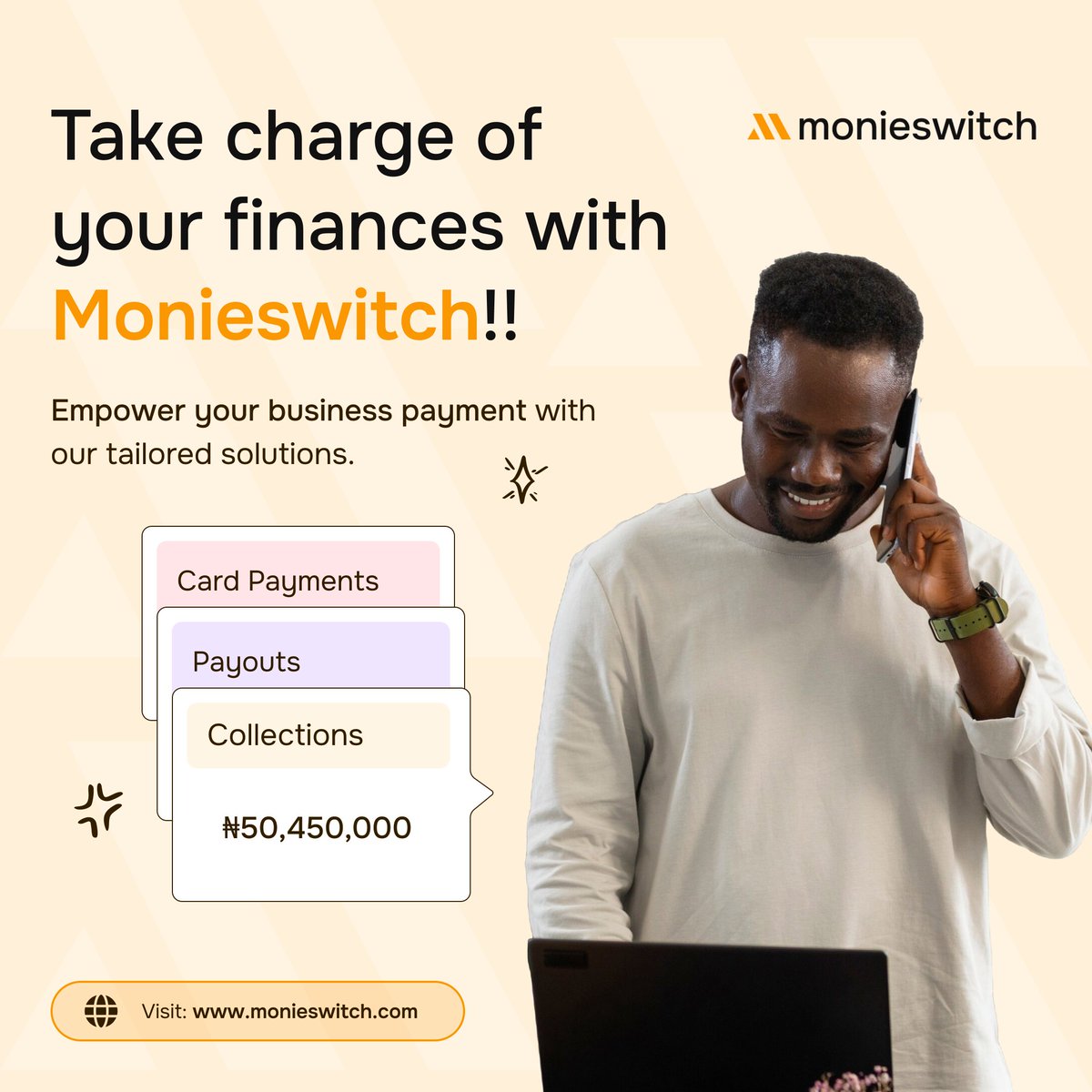 monieswitchHQ's tweet photo. Take charge of your finances with Monieswitch 🚀🚀 and empower your business payment with our tailored solutions.

#Monieswitch #Financialservices #payments #fintech https://t.co/SNvZ5ZolUB