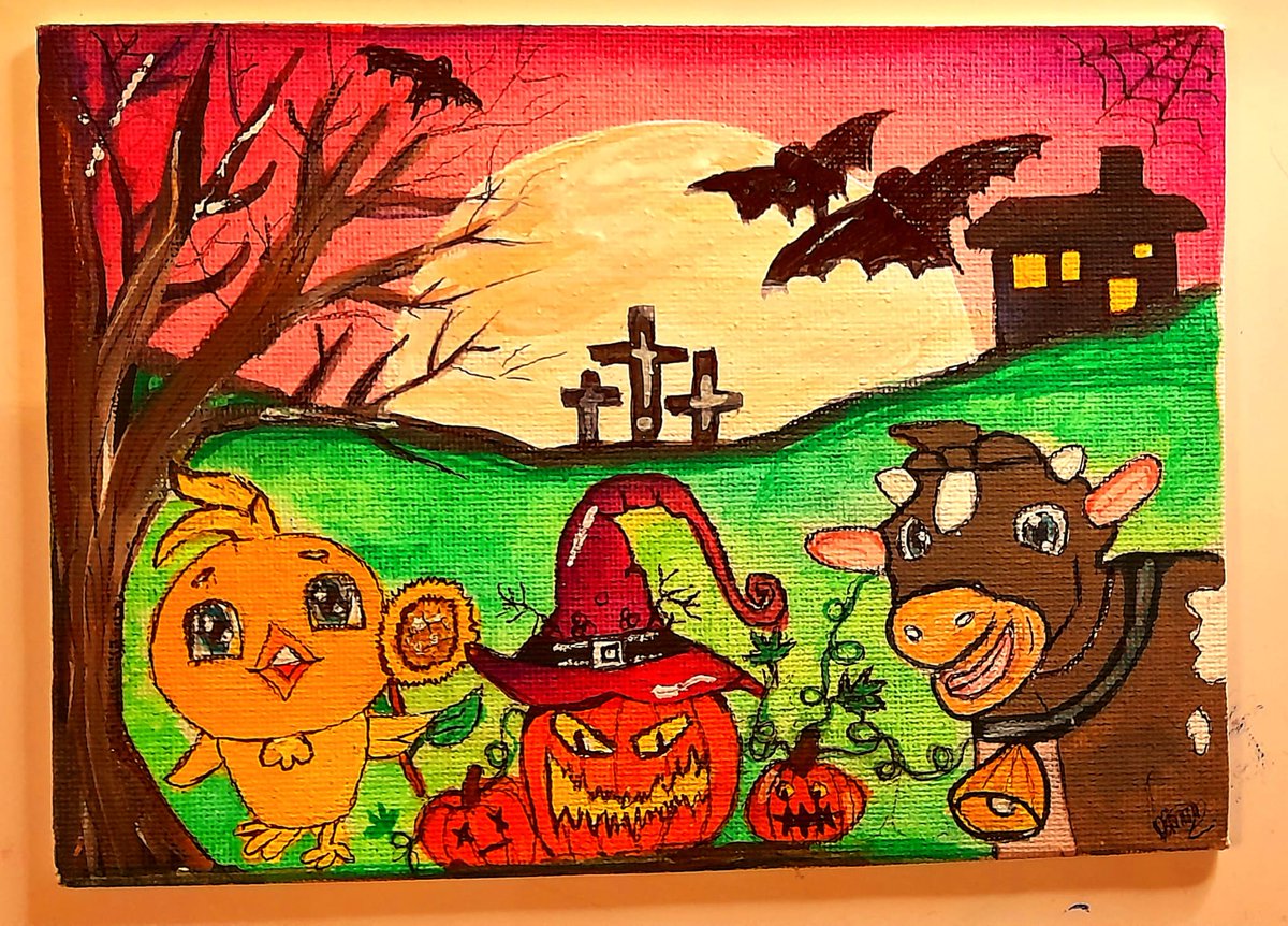 We'll continue to share the Halloween fan art posts from the community 🧡 The winners will also be announced later this week, but it is very difficult to choose 😅

Thank you @/darshini (Discord) for this painting! Incredible!  🎨