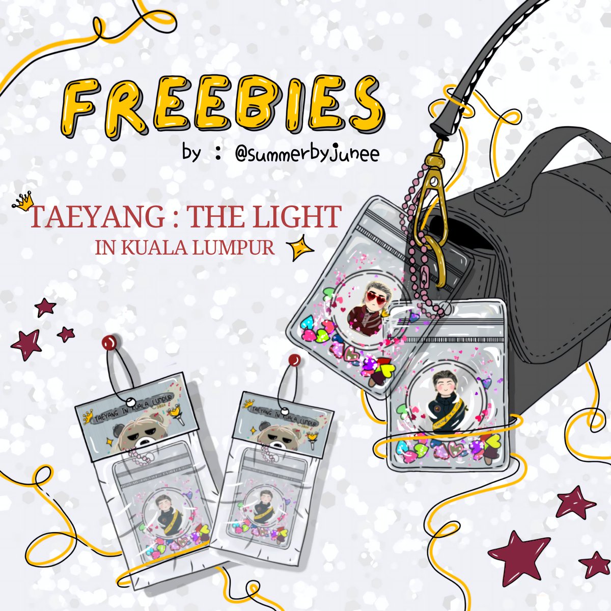 TAEYANG THE LIGHT YEAR TOUR 2024 in Kuala Lumpur Freebies 
by <a href="/summerbyjunee/">Malaysia GO 🇲🇾 slow reply</a> 

📍AXIATA ARENA
📅 7.12.2024

How to claim
• like and retweet this tweet
• show this tweet to me on dday

limited 100pcs only! see you guys soon 💓

 #THELIGHTYEARinKL #TAEYANGinKL #TAEYANGinMY