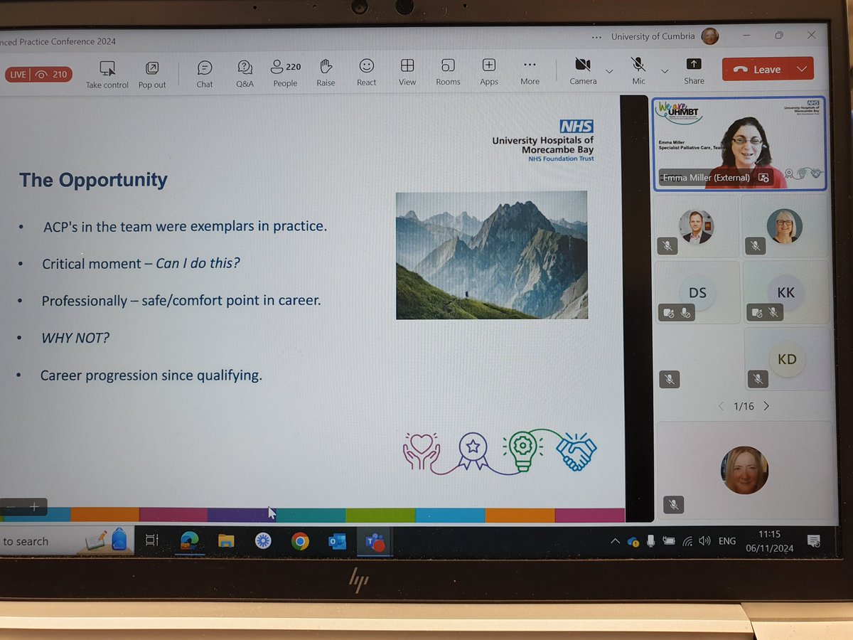 uocadpractice's tweet image. Alumna Emma Miller reminding everyone to grasp the opportunity and be brave. Exemplifying the role changing over time and the impact as a clinical leader and role model #UoCACP2024