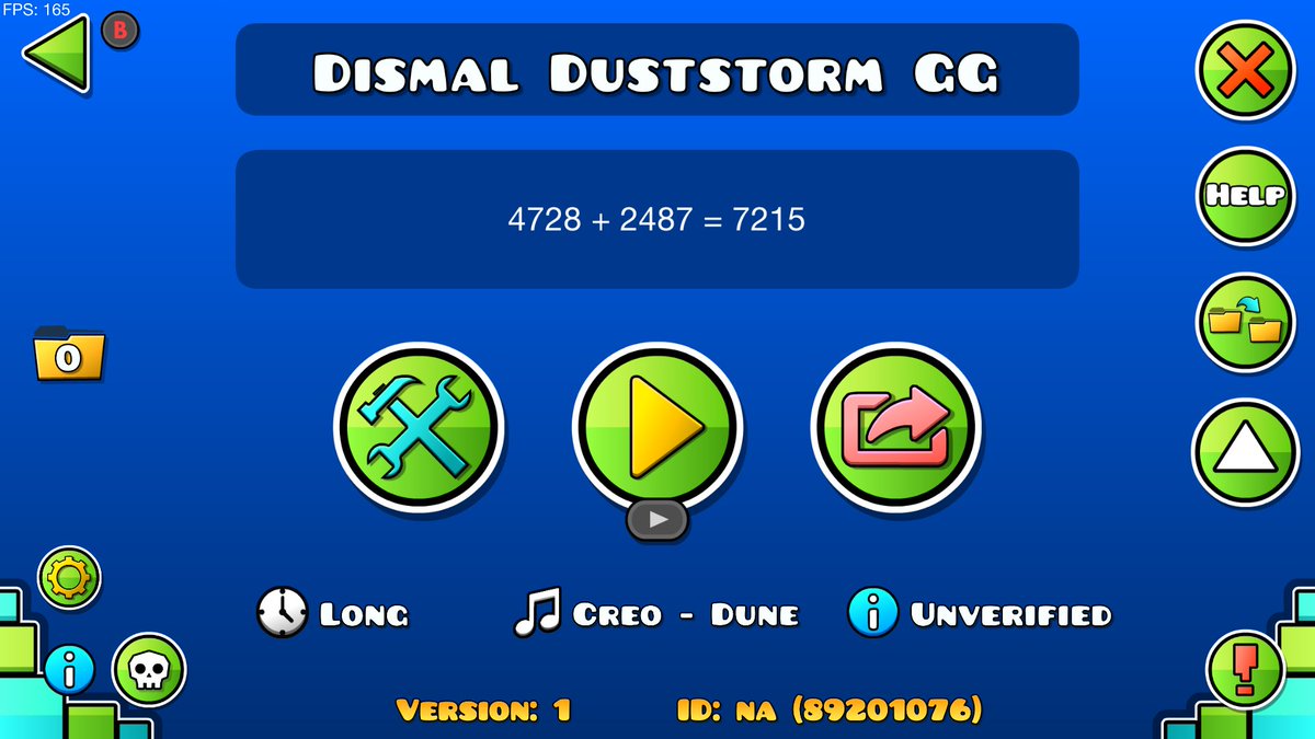 6to Extreme Demon:

Dismal Duststorm By Multiverse55:

Empezado el 25/09/24 y completado el 29/09/24.

Che drop todo emocionante que se carga este nivel, todo para que llegues con esa emocion al final todo tenso, me encanto la sensacion que me dio este nivel.

Ultimo Fallo: 90%