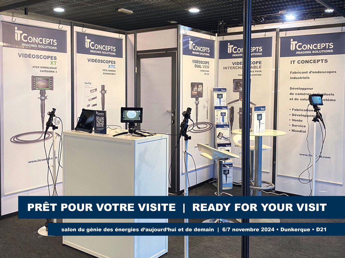 IT Concepts live on-site and ready to answer your questions. Visit us at Stand D21!

IT Concepts est présent sur place et prêt à répondre à vos questions. Venez nous rendre visite au stand D21 !

dunkerque.genead.com
itcworld.com

#endoscope #rvi #3dvision