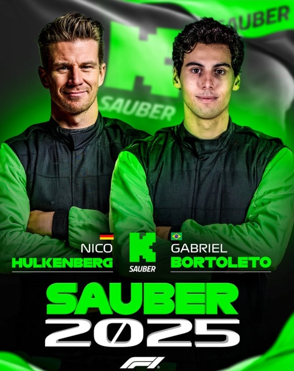 cesarsantomauro's tweet photo. Anuncio para @stakef1team_ks abajo Bottas y Zhou y estos serán sus pilotos 2025 @HulkHulkenberg y el Brasileño @gabortoleto85 ocuparán sus butacas una ventana que se cierra para @FranColapinto y otra que se abre que dará que hablar. Hoy te contamos más en Mundo Sport 18:00 #AM570 https://t.co/7jjAidbnzj