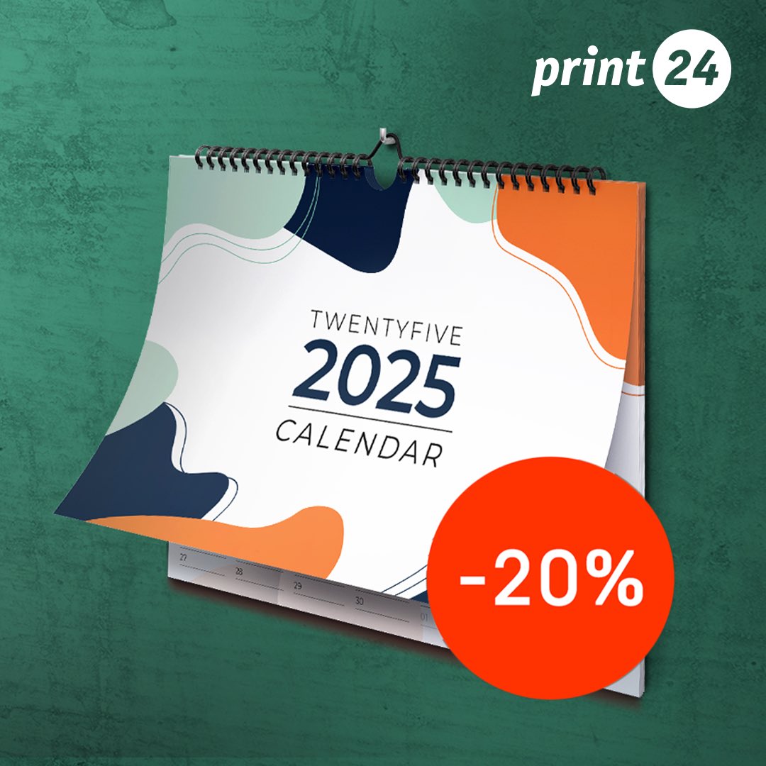 print24_ie's tweet photo. Permanently up to -20% on wall calendars | Secure your calendars for 2025! 
Order your wall calendars for 2025 now at https://t.co/ab029lEVTR and secure attractive permanent discounts while you prepare for the new year in an organised manner! https://t.co/keCB8LcZwK