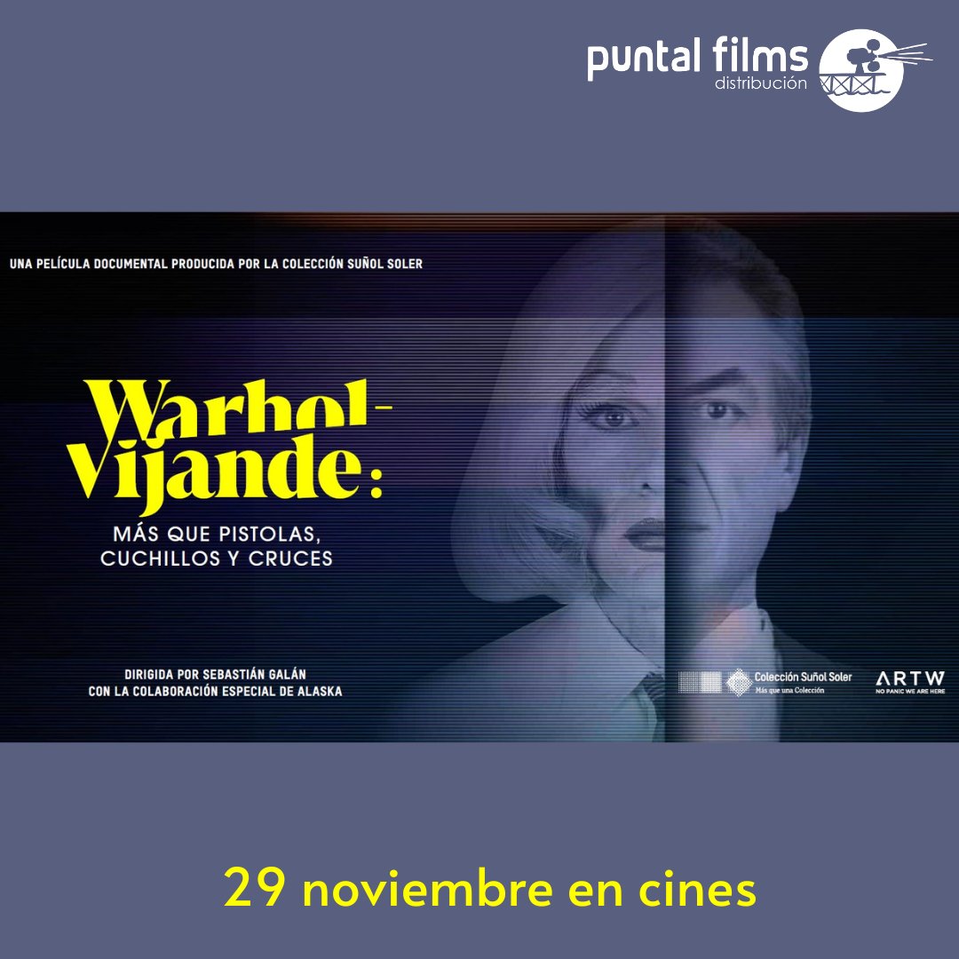 🎬 Warhol-Vijande: Más que Pistolas, Cuchillos y Cruces llega a los cines el 29 de noviembre. Descubre la historia de Fernando Vijande, el galerista que unió Madrid y Nueva York en los 80 y trajo a Andy Warhol a España.
#Puntalfilms #WarholVijande