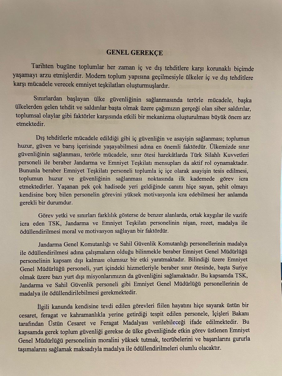 ismailozdemirrr's tweet photo. Gerek yurt içinde gerekse yurt dışında Türkiye’nin milli birlik ve beraberliğinin yanında milli güvenliğimiz için de her zaman üstün vazife şuuru, yüksek fedakarlık ve kahramanca mücadele eden Emniyet Teşkilatı personelimizin Üstün Cesaret ve Feragat Madalyası ile ödüllendirilmelerini sağlayacak kanun teklifimizi TBMM’ye sunduk. 

Kahraman ordumuzla beraber, emniyet teşkilatımız ve tüm güvenlik güçlerimizin her daim yanındayız. 

Hayırlara vesile olsun.