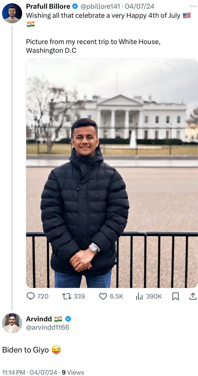 arvindd1166's tweet photo. I think @realDonaldTrump should thank @pbillore141 for this commendable victory✌️
(Already predicted in July) 😂

#Trump #Trump2024 #USAElection2024 https://t.co/Oeckh46K21