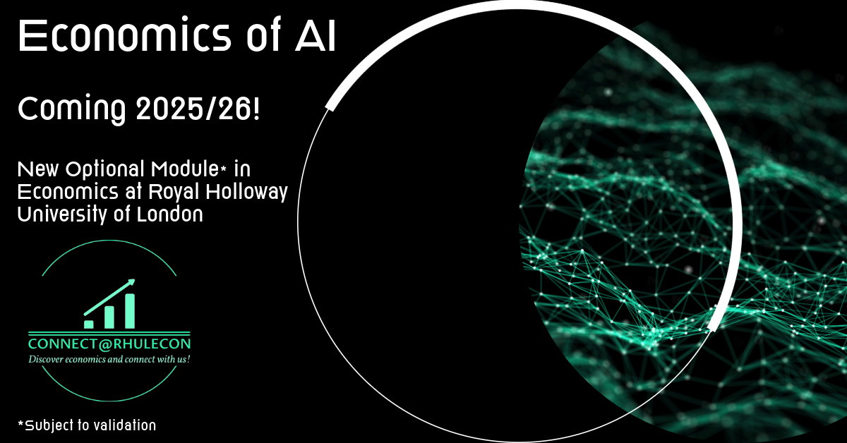 Royal Holloway Economics Department (@rhulecon) on Twitter photo 🚀 Exciting news! #Economics Department at <a href="/RoyalHolloway/">Royal Holloway</a> is launching a new optional module:
ECONOMICS OF AI!
👀 Explore how AI is transforming markets and industries, and gain skills for the future! 📈💡
#EconomicsOfAI #AI #ucas #students #Alevel #DataScientist #university 🚀 Exciting news! #Economics Department at <a href="/RoyalHolloway/">Royal Holloway</a> is launching a new optional module:
ECONOMICS OF AI!
👀 Explore how AI is transforming markets and industries, and gain skills for the future! 📈💡
#EconomicsOfAI #AI #ucas #students #Alevel #DataScientist #university
