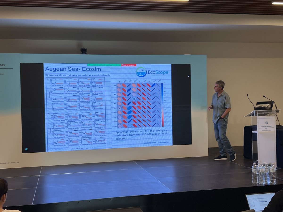 EcoScopium's tweet photo. Gideon Gal, of the Israel Oceanographic &amp; Limnological Research, opened the second day of the EcoScope GA meeting with an update on the project ecosystem models. 🌊🐟👉https://t.co/CSmj9oiqKT #EcoScope #Ecopath #Ecosim #EwE #Ecosystem #Management https://t.co/GKdFVQcz0a