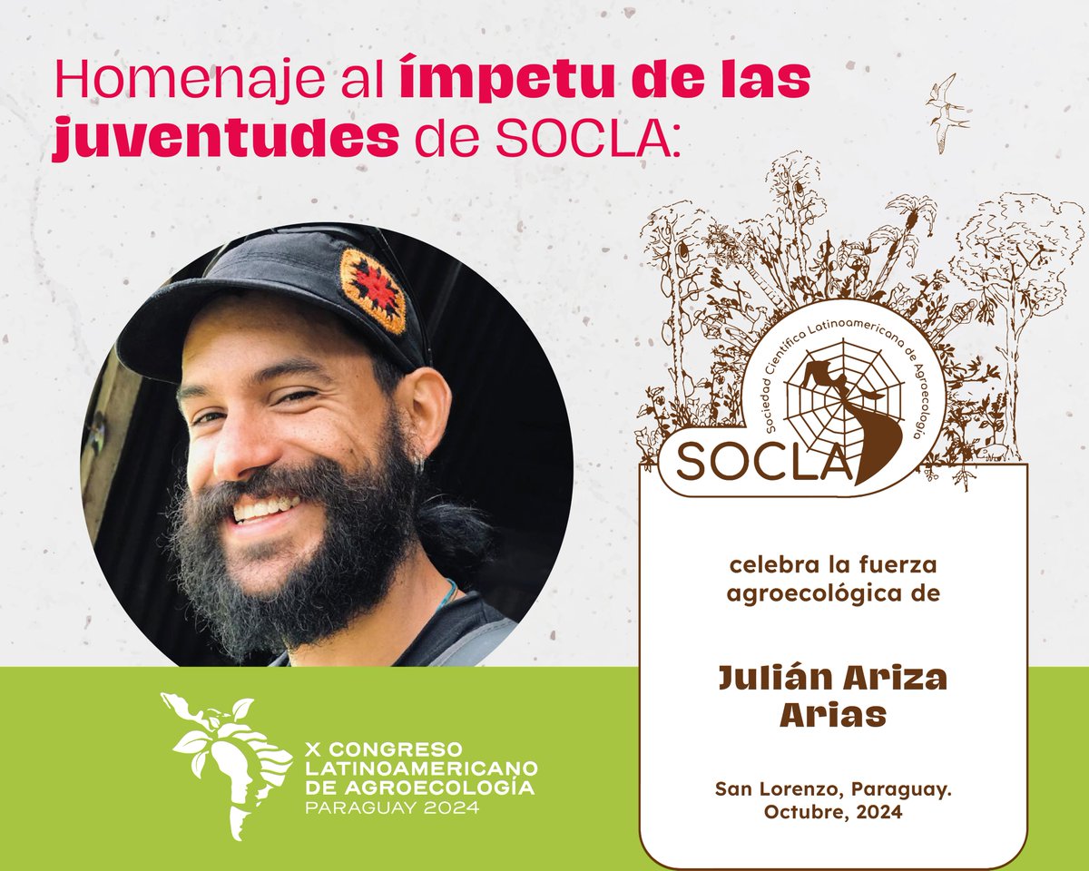 🌻 Con este homenaje celebramos la vitalidad, ímpetu, compromiso y creatividad de las Juventudes de SOCLA.

Yolotzin Bravo 
Julián Ariza Arias 

¡Muchas Gracias!