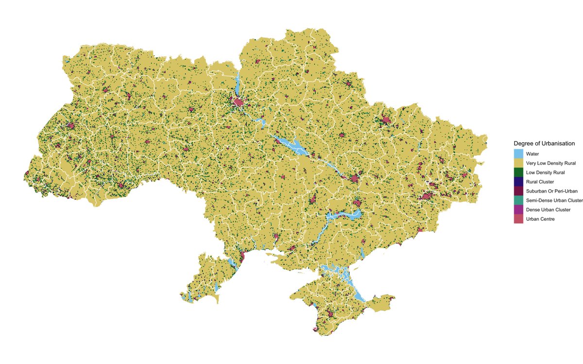 GeoDataScience (@geodatascience) on Twitter photo ๐ #30DayMapChallenge ๐บ๏ธ
Day 6: Raster
Mapping the rural-urban hierarchy in Ukraine using data from the Global Human Settlement Layer. Map is from work on population displacement in Ukraine by <a href="/Fcorowe/">Francisco Rowe โ๏ธ</a>, <a href="/EPietrostefani/">Elisabetta P</a> & Rodgers Iradukunda ๐ #30DayMapChallenge ๐บ๏ธ
Day 6: Raster
Mapping the rural-urban hierarchy in Ukraine using data from the Global Human Settlement Layer. Map is from work on population displacement in Ukraine by <a href="/Fcorowe/">Francisco Rowe โ๏ธ</a>, <a href="/EPietrostefani/">Elisabetta P</a> & Rodgers Iradukunda