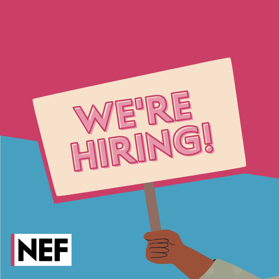 🚀NEF is hiring! We are looking for a talented senior economist to lead our policy and research work on social policy issues.

📅 Deadline to apply: 9am 25 November

🔗Link to full details in next tweet (1/2)