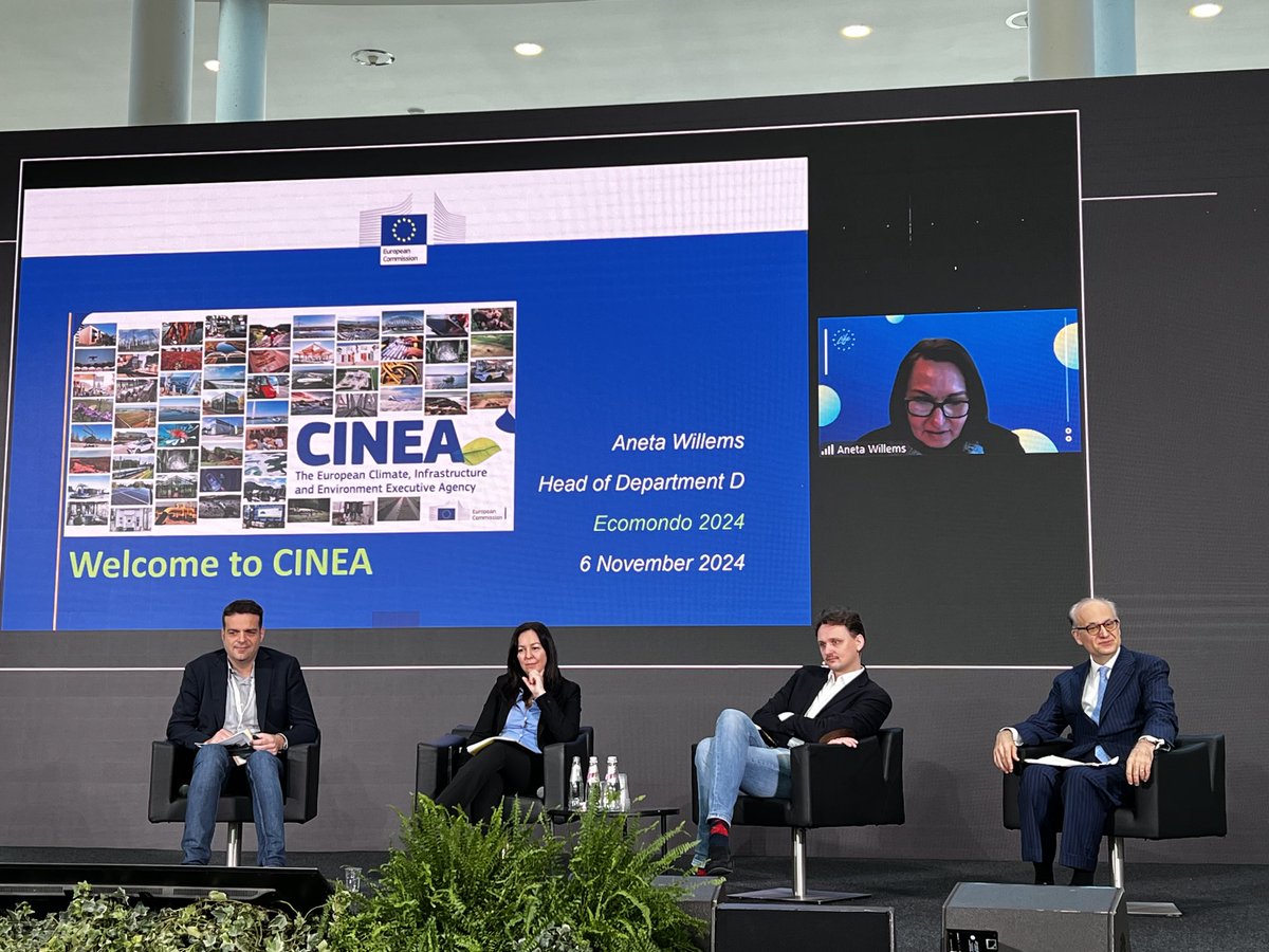 And now it’s the time for ⁦<a href="/cinea_eu/">CINEA 🇪🇺</a>⁩ to present its program ⁦<a href="/Ecomondo/">Ecomondo</a>⁩