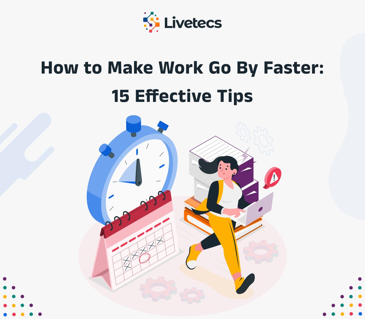 livetecs's tweet image. Looking for how to make work go by faster? Discover 15 tips to make the day more enjoyable, productive, and efficient.
Read More: bit.ly/48E01la
#howto #makework #faster #effective #tips