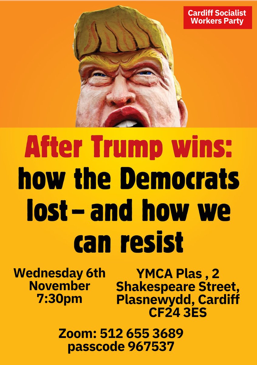 WorkerCardiff's tweet photo. In view of Trump's win and the need to discuss how to resist the rise of racism and the far right we've changed tonight's meeting. https://t.co/5q0taDOVCO