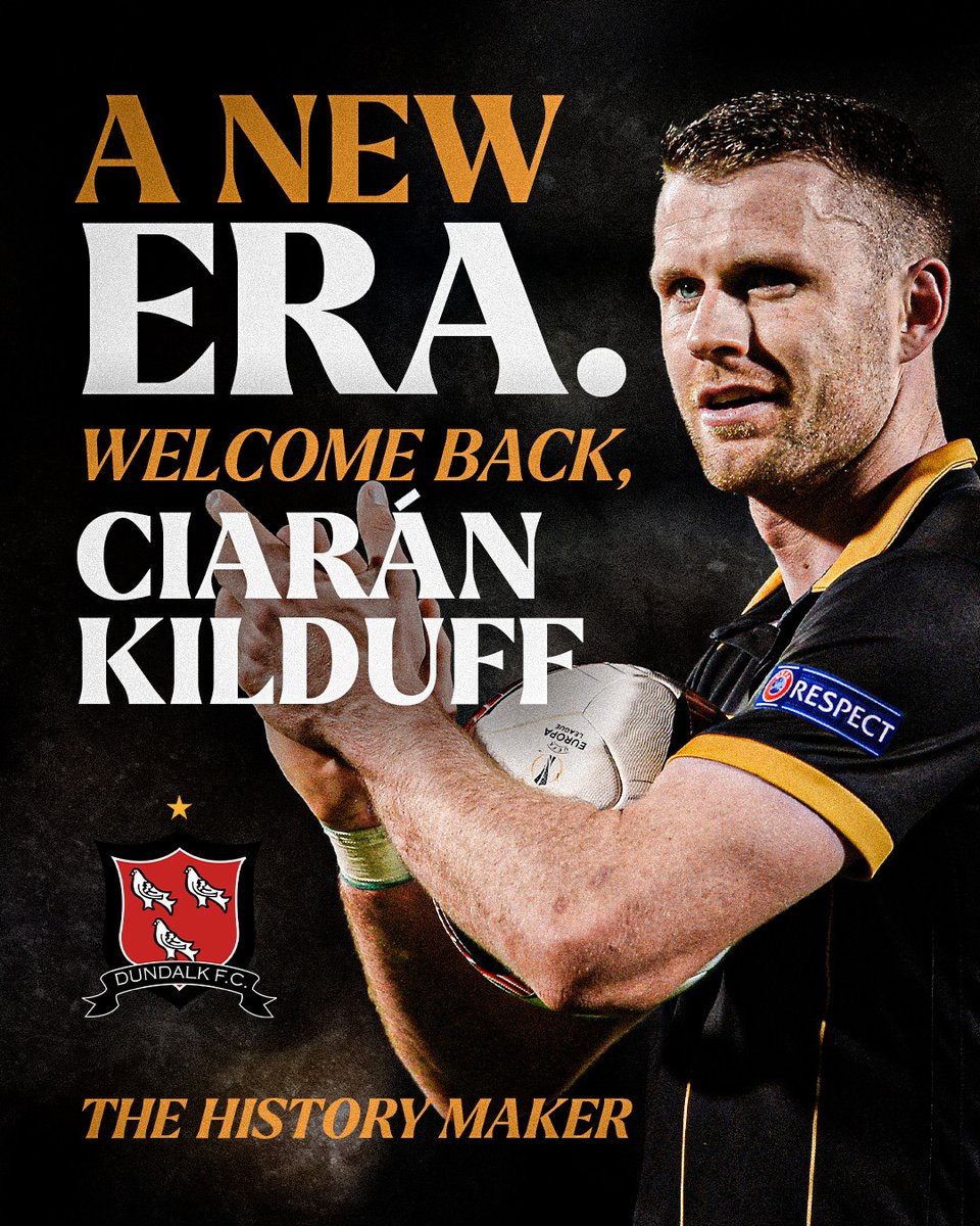 Dundalk FC are excited to announce Ciarán Kilduff as our new first-team manager.

Ireland's European history makers since 1963, this club's new era starts here!