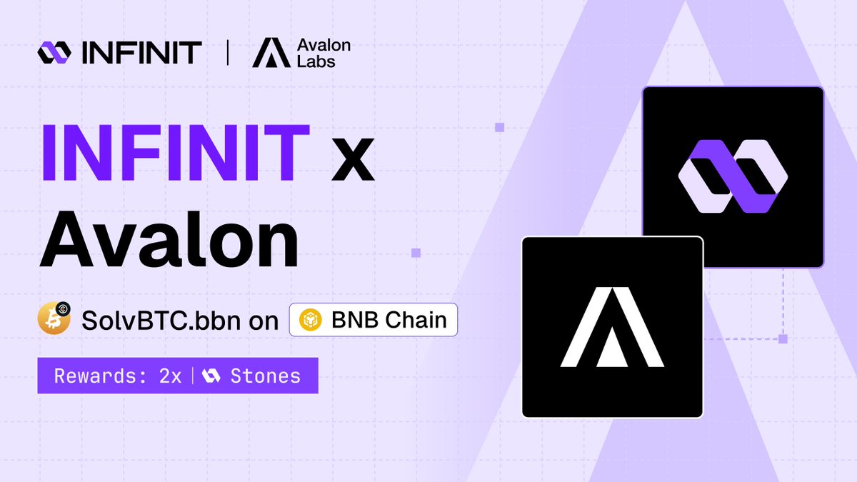 Infinit_Labs's tweet photo. INFINIT is making BTC assets more accessible with @avalonfinance_

Users can now use SolvBTC.bbn from @SolvProtocol to earn Stones in the INFINIT Rewards System.

Here’s how you can participate https://t.co/pyQmgvyrLZ