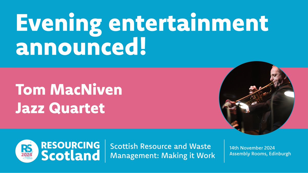 Excited to wrap up the inaugural Resourcing Scotland conference with an evening networking soiree featuring the Tom MacNiven Jazz Quartet 🎷 

Just 16 tickets remain—secure yours today! 👇 

buff.ly/3TlRXiK