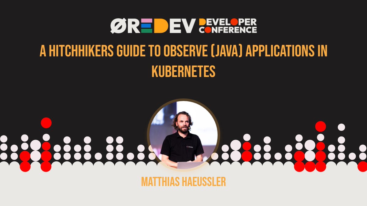 Hi Øredev :-)

I give a talk in about an hour about #observability options around #Kubernetes ... Feel free to join in room Pacman at 1:55.

#oredev