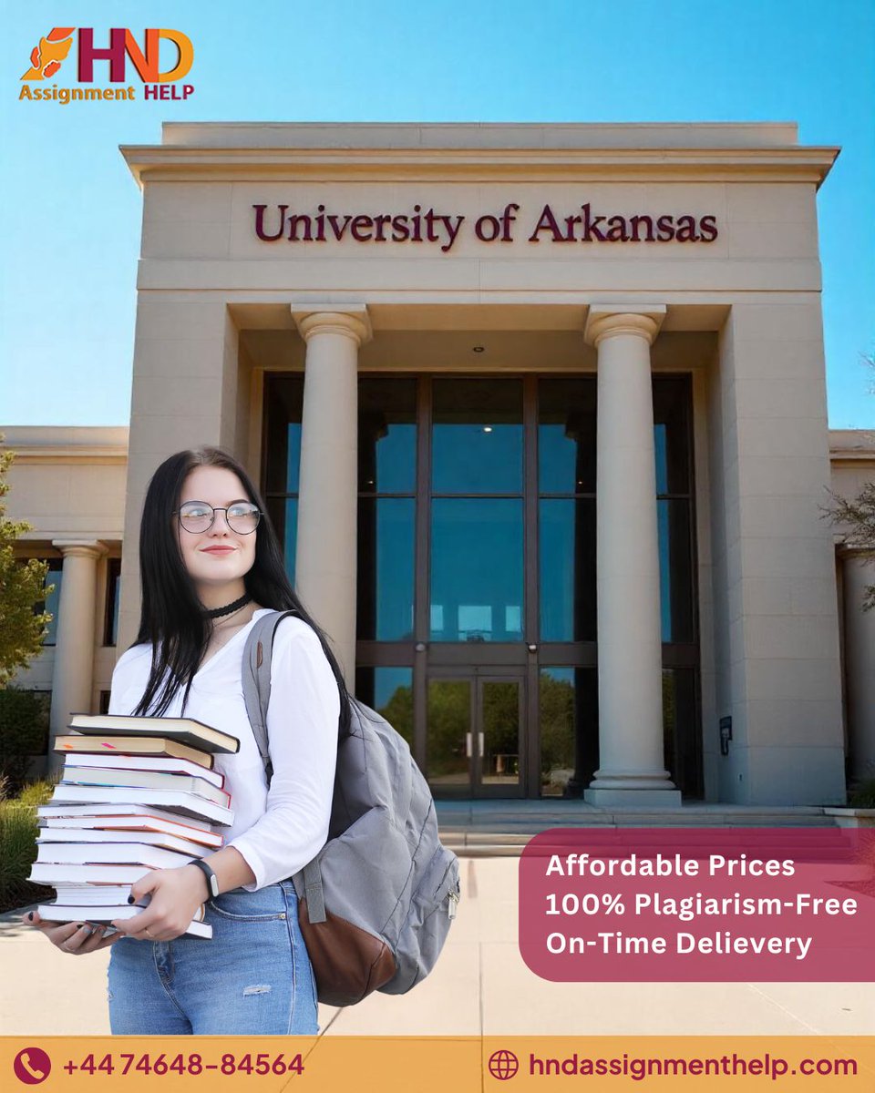 help_hnd's tweet image. Struggling with your assignments at the University of Arkansas? We&apos;ve got you covered! Our expert tutors are here to provide personalized help and ensure your academic success. Get the support you need to ace your courses and meet deadlines with ease. 📷
📷 100% Original Work