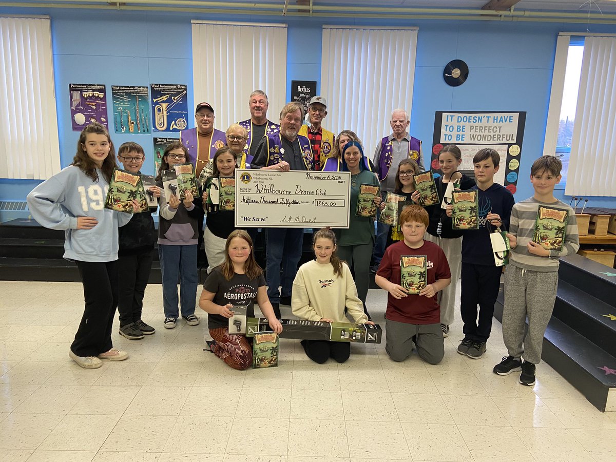 Special thanks to the Whitbourne Lions for their donations for our Interactive TVs, sound equipment, breakfast program and Christmas skating. Over $ 7000.