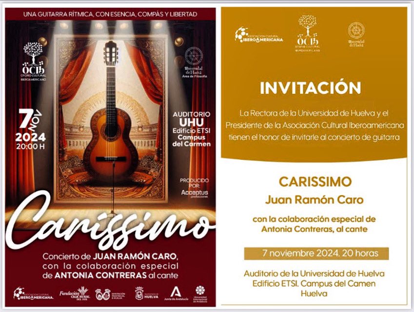 GECA_andalucia's tweet photo. Invitación en #Huelva para disfrutar de la guitarra y el flamenco 👇🏻👇🏻 https://t.co/mOZJtD0PHR