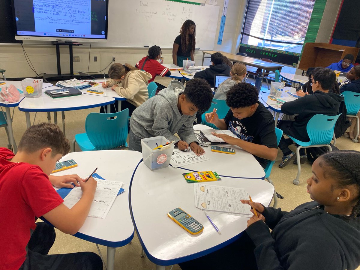 Students had a great time in Math building their taco truck business. #WeAreZephyrs