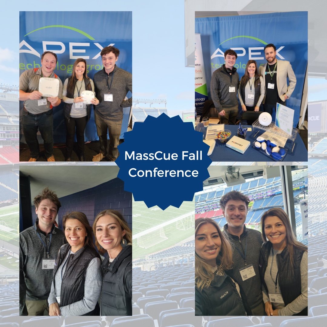 ApexTechGroup's tweet image. Kim, Heather, and Kyle had a great time at MassCue Fall Conference 2024. It was held in partnership with the Massachusetts Association of School Superintendents (M.A.S.S.). Thank you for having us!
