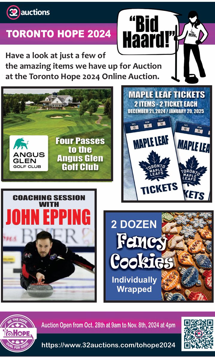 Visit our online auction! Lots of great items to bid on! 
32auctions.com/TOHOPE2024