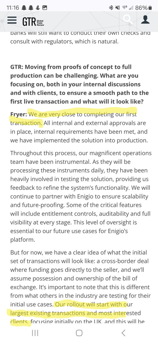 People don't realize this is one of cryptos BIGGEST partnerships

XDC + Enigio + JP Morgan

- ETDA started it all

- Hybrid blockchain = XDC

- JP focusing on their BIGGEST transactions first

- Starting in UK (MLETR approved)

A beautiful day for XDC.
#xrp #xlm #XDC