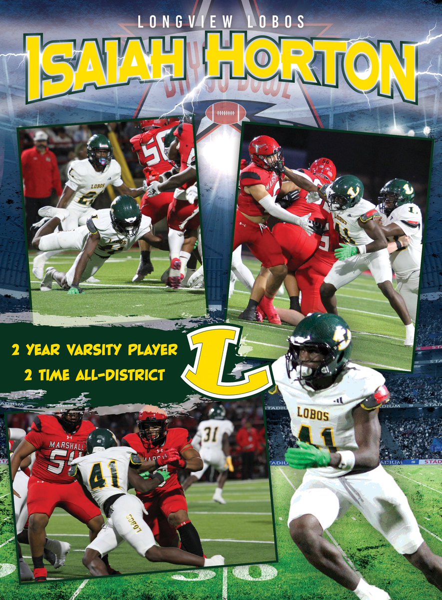 Congrats to Jamayis Morrow and Isaiah Horton from <a href="/Lobo_Football/">Longview Football</a> for being selected to represent East Texas in this years <a href="/BayouBowlGHFCA/">Bayou Bowl</a> hosted by the <a href="/ghfcahouston/">GHFCA Houston</a> #Football