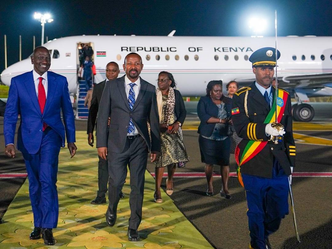 AbiyAhmedAli's tweet photo. I welcome to Ethiopia President William Ruto of the Republic of Kenya. https://t.co/0aGYoRGLfV