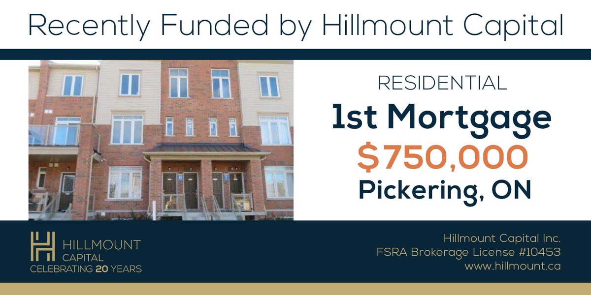 Borrower required funds to purchase the property, which will become the borrower’s residence. To obtain the full amount needed for the purchase, Hillmount Capital received collateral on the borrower’s current residence.
Looking to close a deal? Give us a call! 416-849-0322