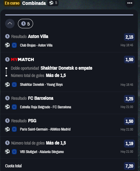 Picks1Pro's tweet image. Vamos con la champions hoy! #ProfitablePicks✅ Suerte!!