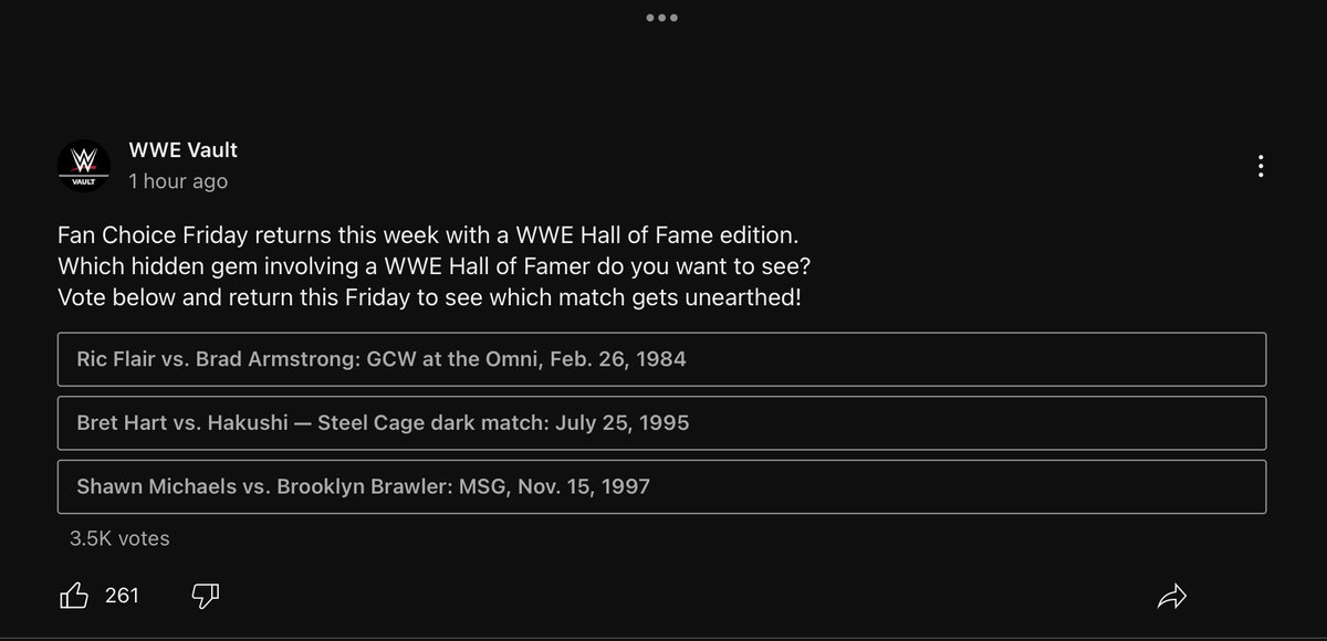 jonpotter1984's tweet photo. @MissPeacockery 

Something to cheer us up: WWE Vault is doing a Hall of Fame-focused hidden gem poll for fan choice Friday. Here’s the direct link to the poll if you want it:

https://t.co/JwOvmKaHr2 https://t.co/fX2OMObTTB