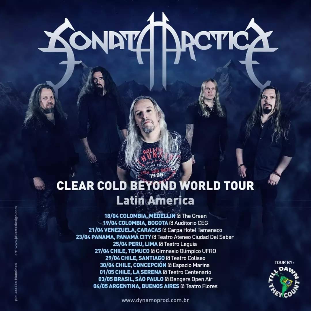 SONATA ARCTICA regresa a VENEZUELA 

Sonata Arctica vuelve en el 2025 a Venezuela con toda la fuerza del power metal

¡No te pierdas la oportunidad de verlos en vivo #21Abr en la Carpa del Hotel Tamanaco (Caracas) y experimentar un show que quedará en la historia!