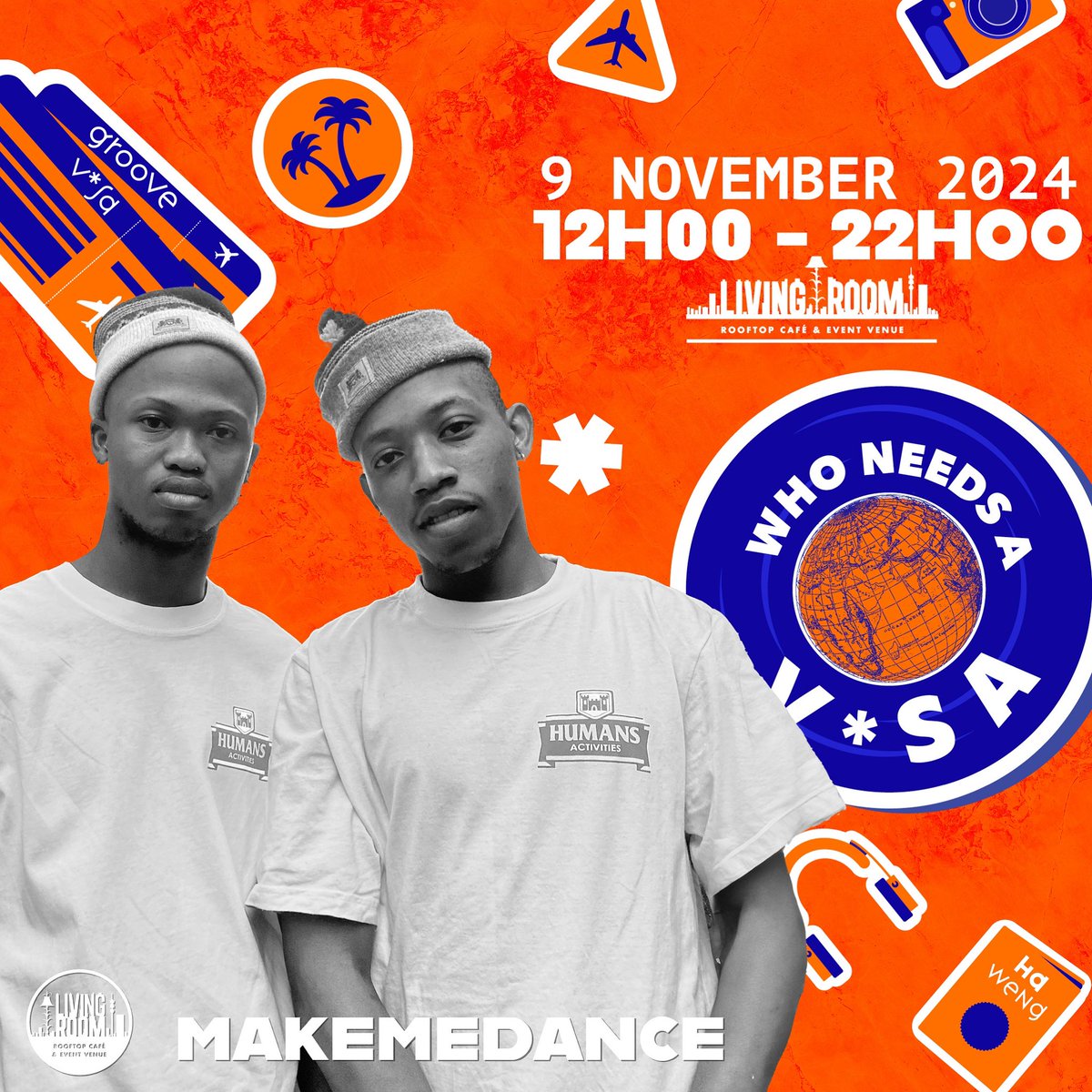 Pantsula’s to the WORLD!🇿🇦 Calling everyone to the dancefloor it’s the dynamic duo MakeMeDance DJ’s. Bringing the soul &amp; spirit of South Ahh to WNAV. Are you ready???✈️🌍

Get your tickets now: quicket.co.za/events/287836-…