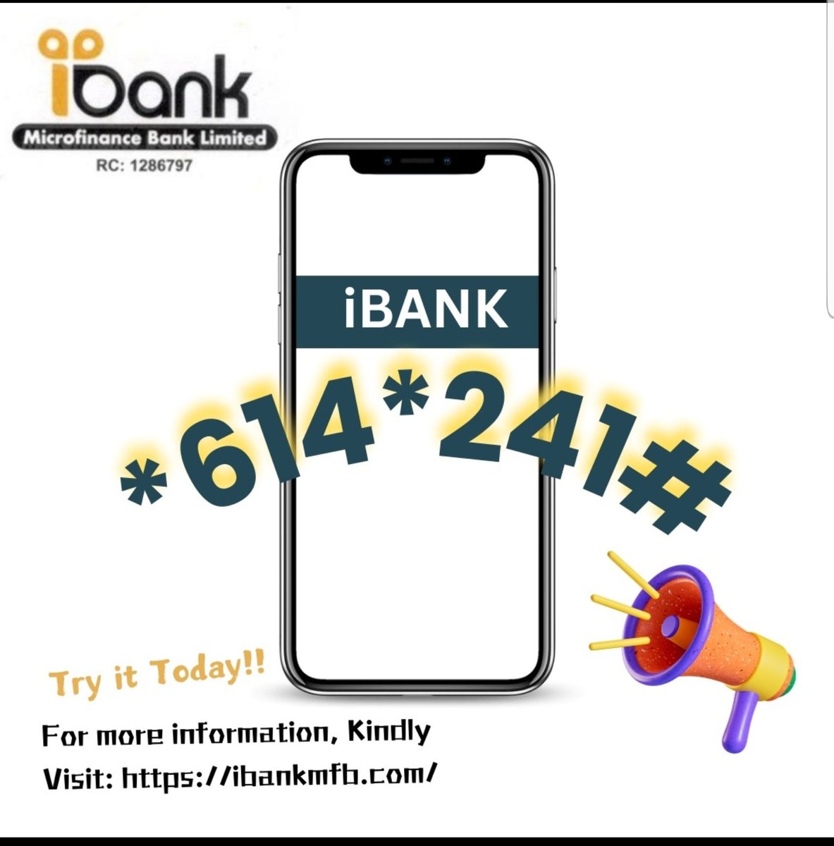 innovativeMFB's tweet photo. Introducing a new way to bank on the go with iBANK Microfinance! 📱✨ Our USSD service brings seamless, secure, and convenient banking to your fingertips. Just dial *614*241# and experience easy transactions, anytime, anywhere! #iBANKMicrofinance #USSDbanking #BankingMadeSimple https://t.co/YU1hkhUpmO