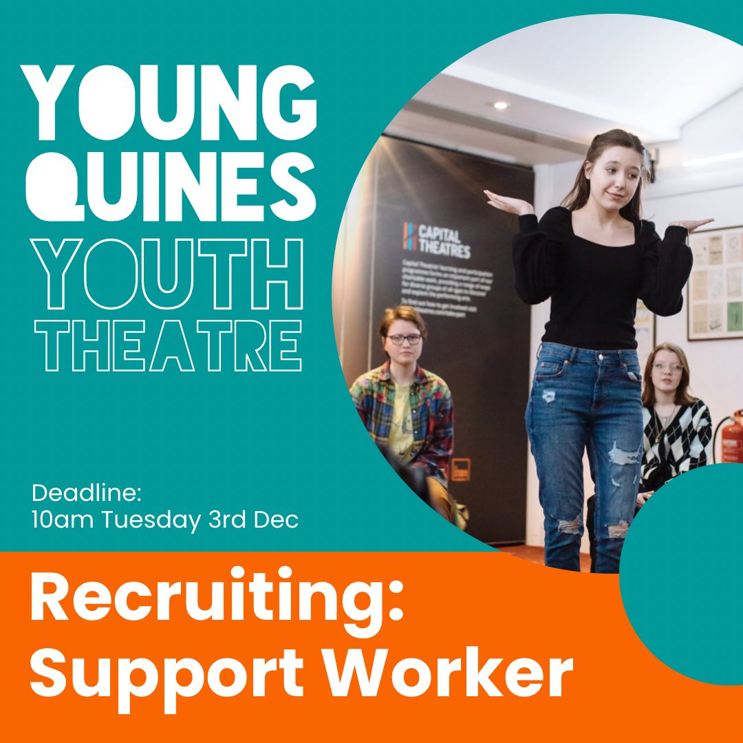 Recruiting Now! 🎭

We are seeking a support worker for our Young Quines youth theatre in Kirkcaldy 💜

Deadline: 10am 3rd December 2024

For more information and to apply head to: stellarquines.co.uk/work-with-us ✨