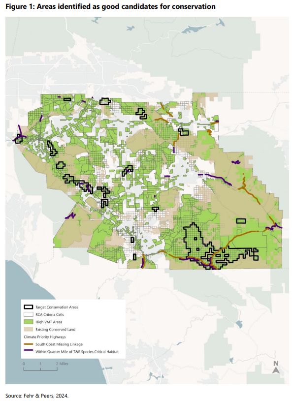Overlaying conservation with transportation - this map shows how high VMT areas align with targeted land conservation zones, highlighting a unique opportunity to protect biodiversity while reducing sprawl. Our new whitepaper dives into how VMT credits could fund conservation,