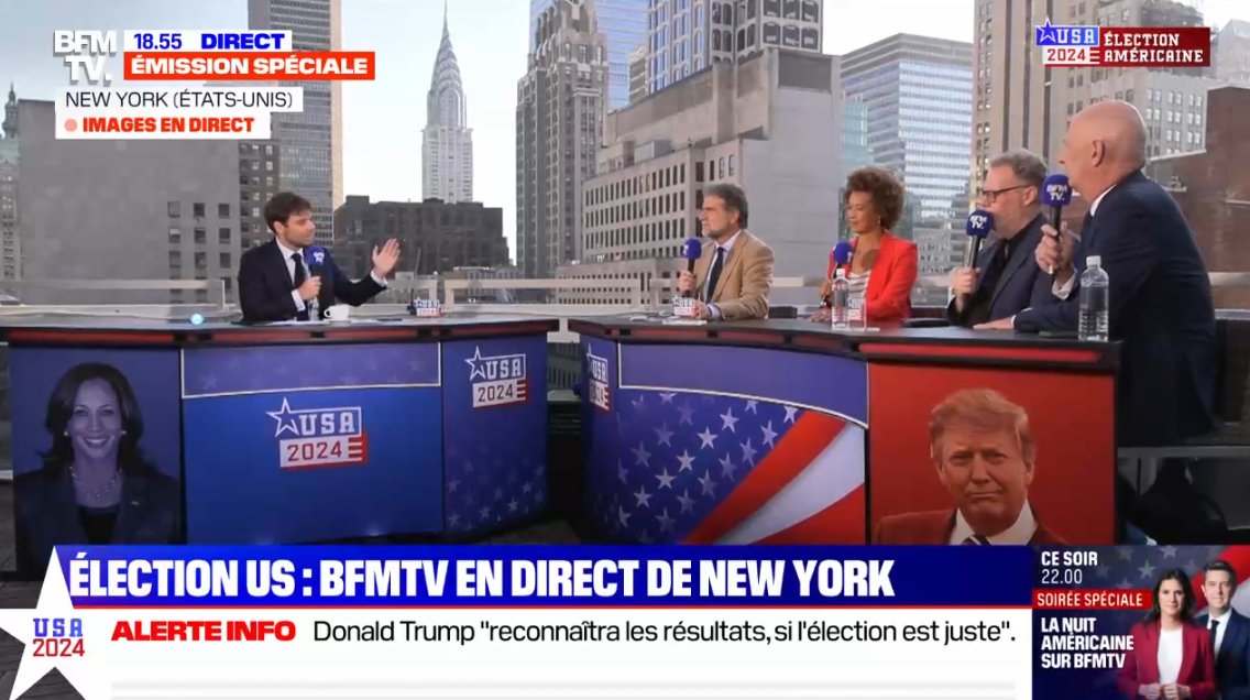 Plus que jamais, BFMTV : LA CHAINE DE L’EVENEMENT

Lors de la nuit américaine #USAElection2024, grâce à une mobilisation exceptionnelle des équipes déployées partout aux USA et en France

➡️<a href="/BFMTV/">BFMTV</a> 1ERE CHAINE DE France
➡️8,2% PDA